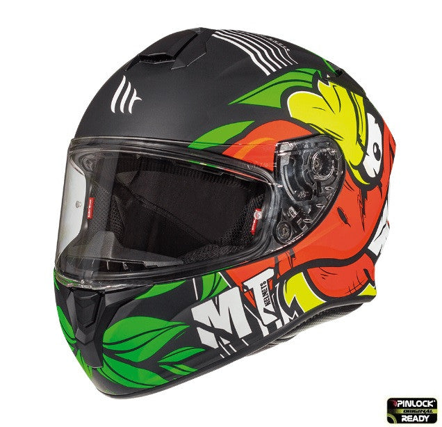 Casca integrala motociclete MT Targo Truck A2 galben fluor mat – tip MT-V-14