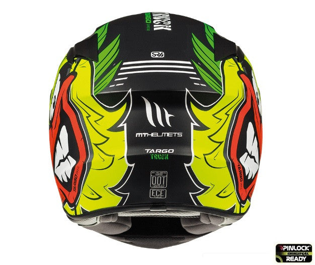 Casca integrala motociclete MT Targo Truck A2 galben fluor mat – tip MT-V-14