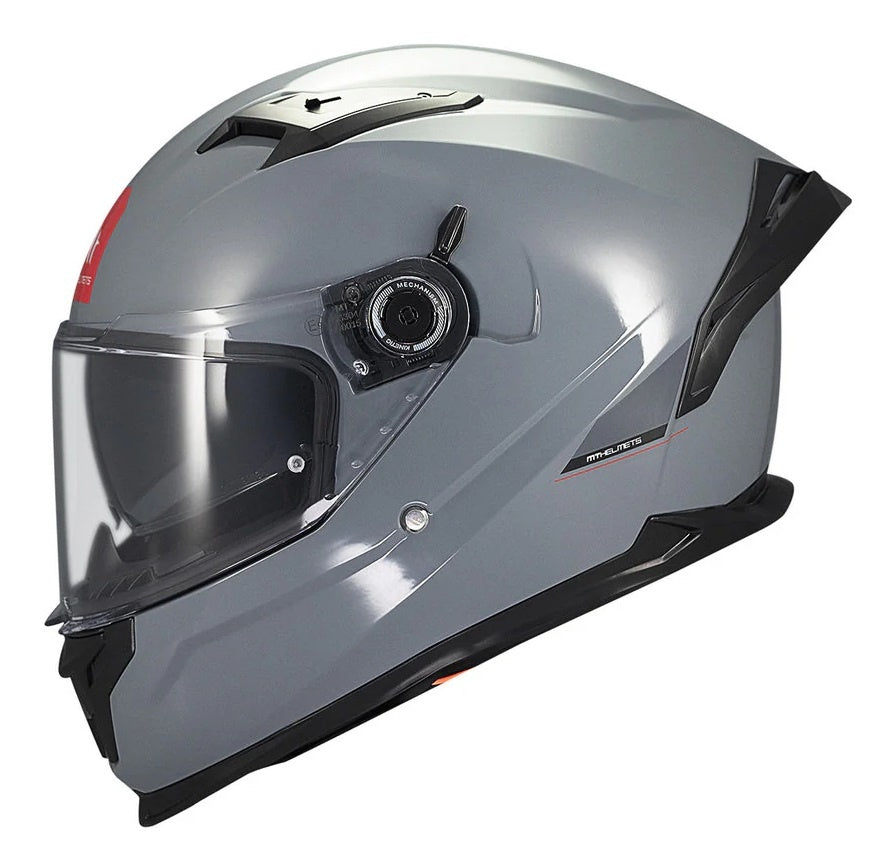 Casca integrala MT Braker SV A12 gri lucios (ochelari soare integrati) - tip viziera: MT-V-28B - DKS435