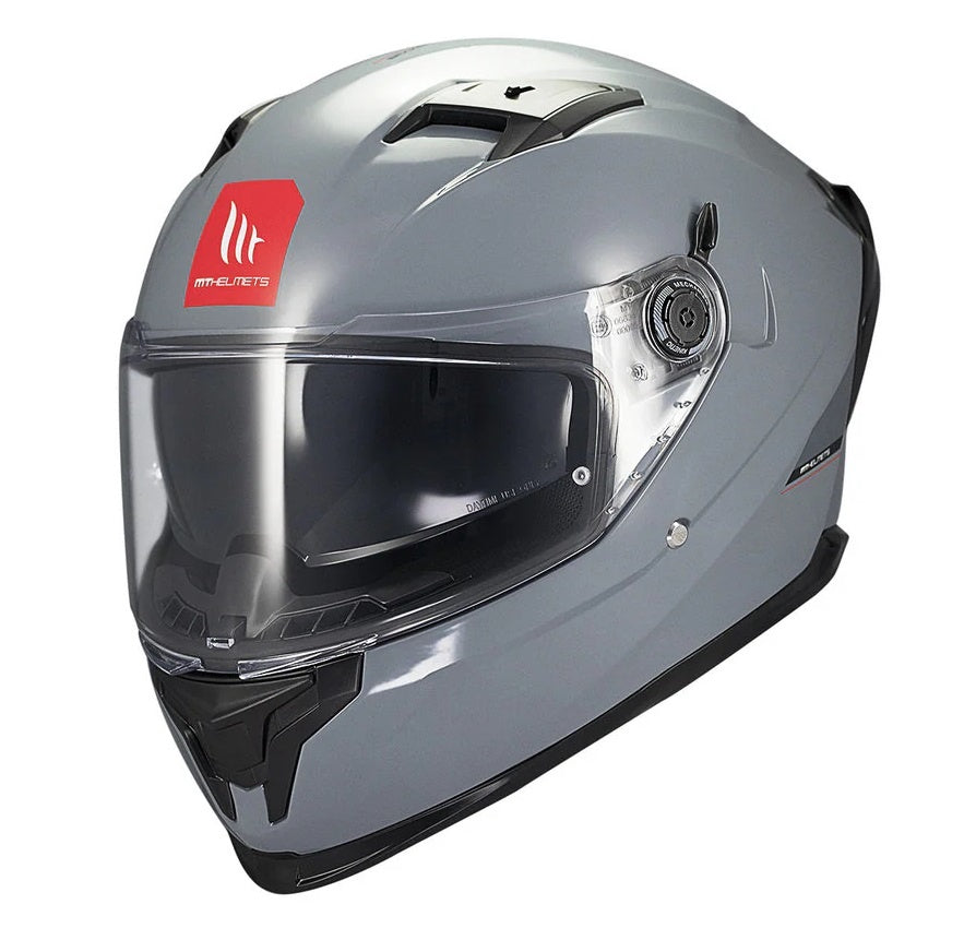 Casca integrala MT Braker SV A12 gri lucios (ochelari soare integrati) - tip viziera: MT-V-28B - DKS435