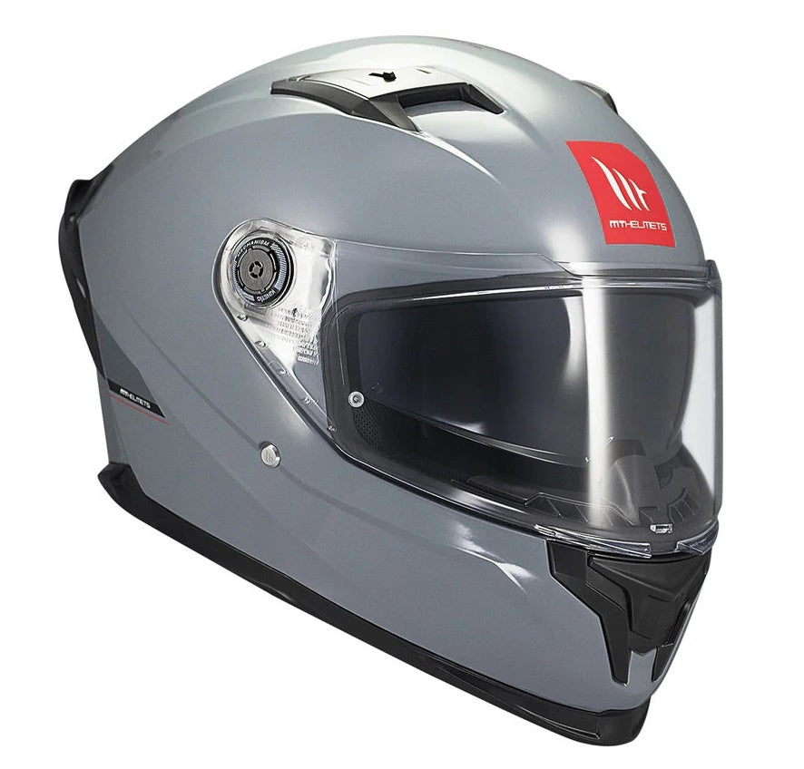 Casca integrala MT Braker SV A12 gri lucios (ochelari soare integrati) - tip viziera: MT-V-28B - DKS435