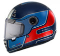 Casca integrala MT Jarama Baux D7 albastru mat - model Retro - Cafe Racer