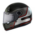Casca integrala MT Jarama Baux E15 rosu fluor mat - model Retro - Cafe Racer