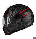 Casca integrala MT Jarama SV Art E5 negru/gri mat - model Retro - Cafe Racer (ochelari soare integrati) - tip viziera: MT-V-32