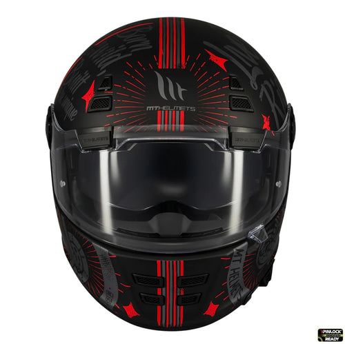 Casca integrala MT Jarama SV Art E5 negru/gri mat - model Retro - Cafe Racer (ochelari soare integrati) - tip viziera: MT-V-32