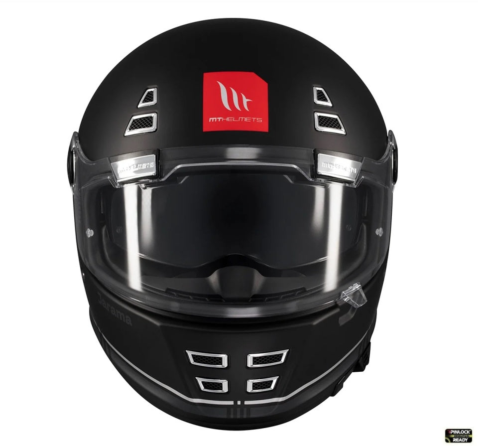 Casca integrala MT Jarama SV B2 negru mat - model Retro - Cafe Racer (ochelari soare integrati) - tip viziera: MT-V-32