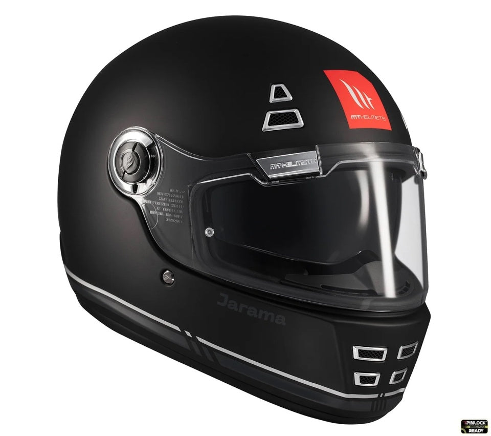 Casca integrala MT Jarama SV B2 negru mat - model Retro - Cafe Racer (ochelari soare integrati) - tip viziera: MT-V-32