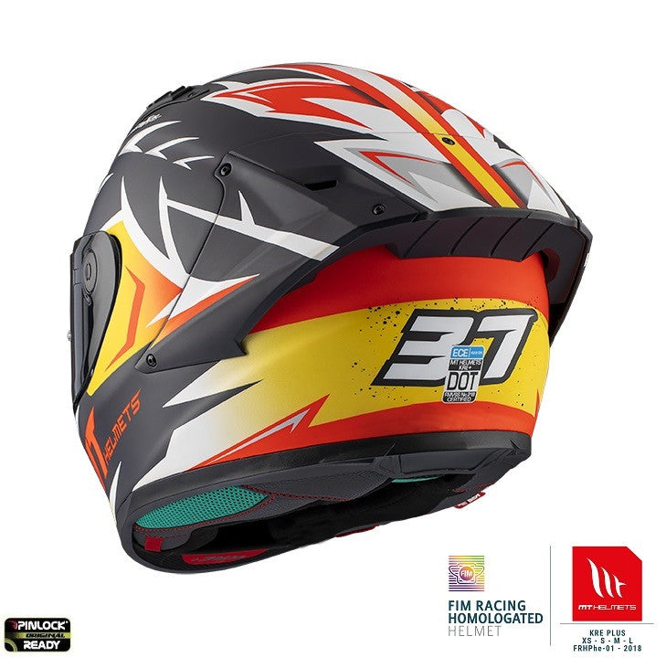 Casca integrala MT KRE+ Carbon Acosta A37 albastru inchis (negru) mat - 100% carbon - FIM approved