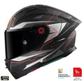 Casca integrala MT KRE+ Carbon Kraker C5 rosu mat - 100% carbon - FIM approved - lentila antiaburire Pinlock + viziera neagra cadou