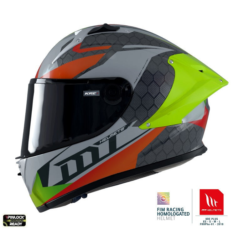 Casca integrala MT KRE+ Carbon Projectile D2 gri lucios - 100% carbon - FIM approved