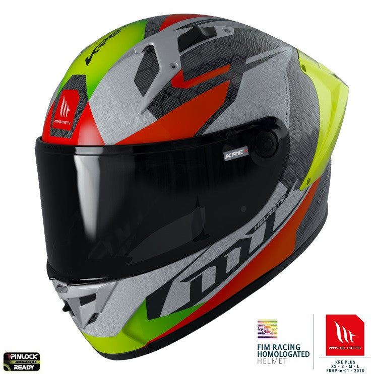 Casca integrala MT KRE+ Carbon Projectile D2 gri lucios - 100% carbon - FIM approved