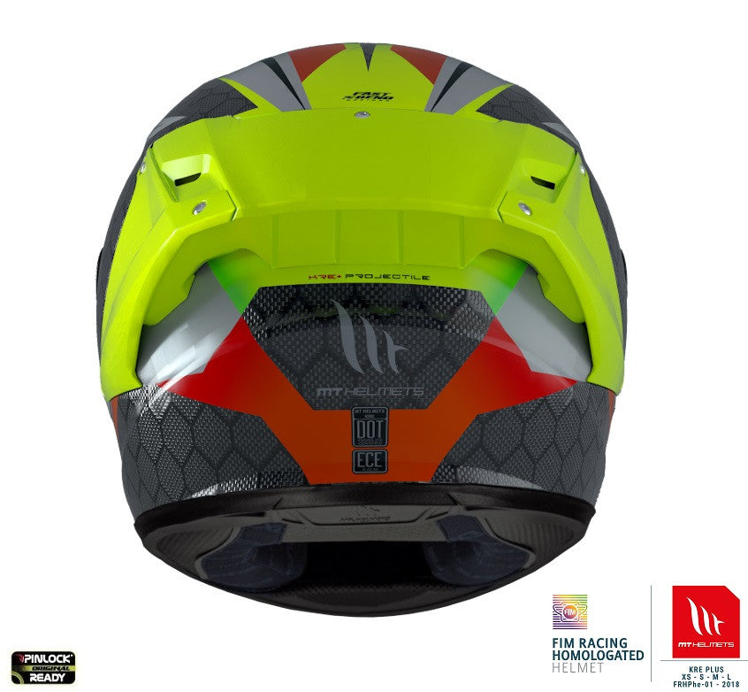 Casca integrala MT KRE+ Carbon Projectile D2 gri lucios - 100% carbon - FIM approved