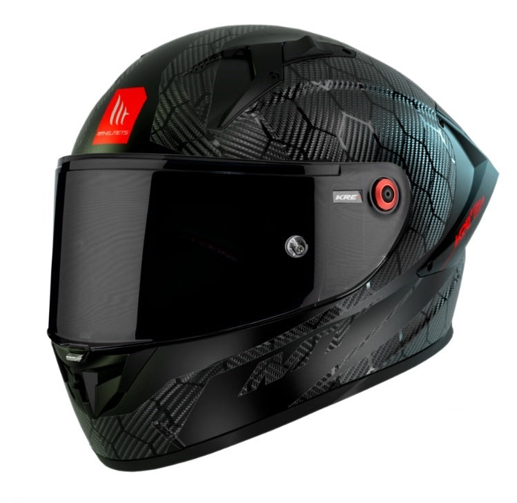 Casca integrala MT KRE+ S Carbon negru A11 negru lucios - 100% carbon - FIM approved - omologare noua ECE 22.06