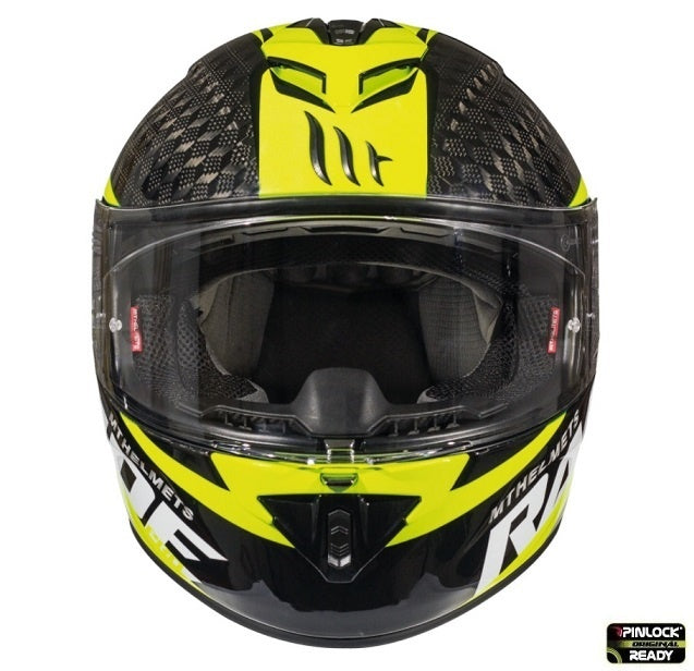 Casca integrala MT Rapide Pro Carbon Kids C3 galben lucios - 100% carbon - casca de copii