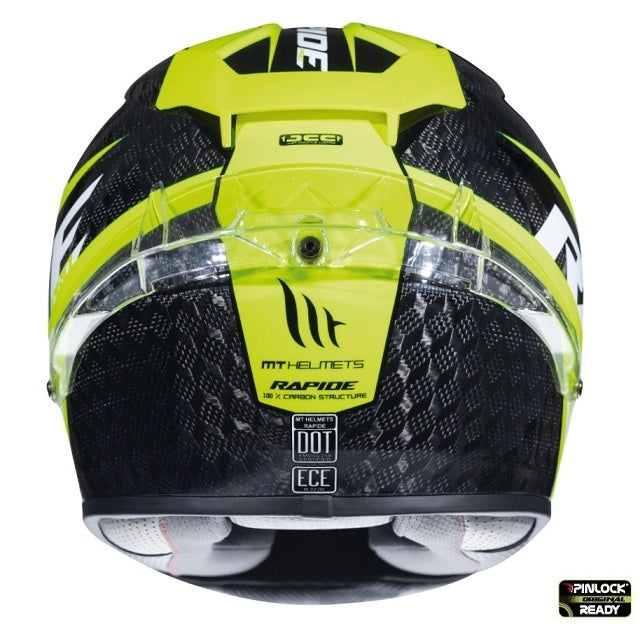 Casca integrala MT Rapide Pro Carbon Kids C3 galben lucios - 100% carbon - casca de copii