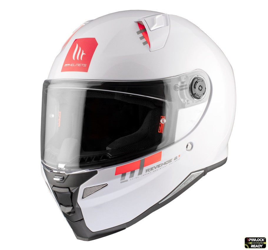 Casca integrala MT Revenge 2 S A0 alb lucios - omologare noua ECE 22.06 - tip viziera: MT-V-14B