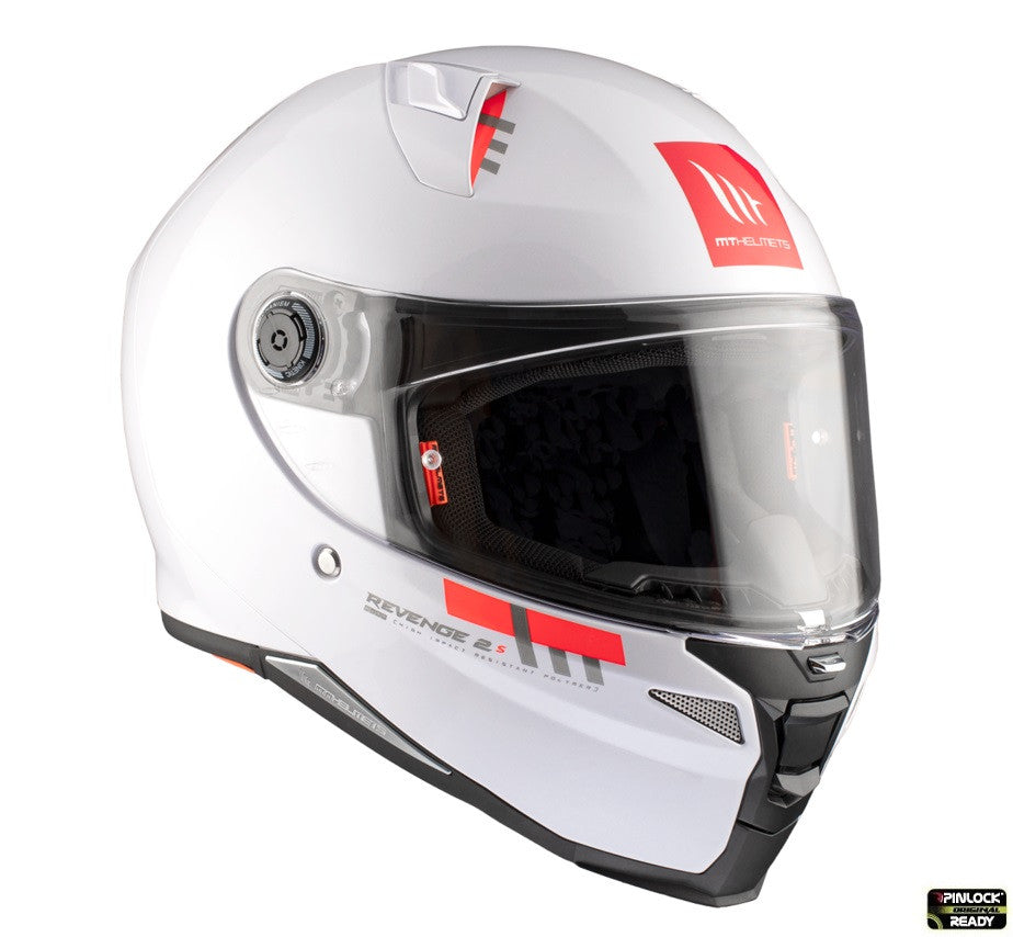 Casca integrala MT Revenge 2 S A0 alb lucios - omologare noua ECE 22.06 - tip viziera: MT-V-14B