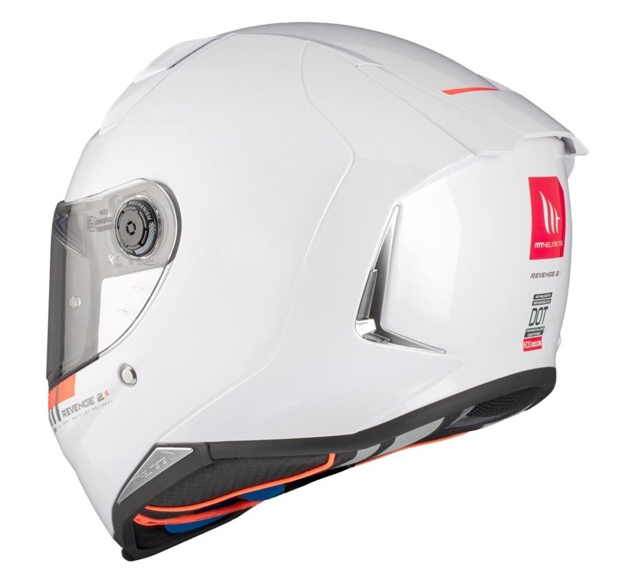 Casca integrala MT Revenge 2 S A0 alb lucios - omologare noua ECE 22.06 - tip viziera: MT-V-14B