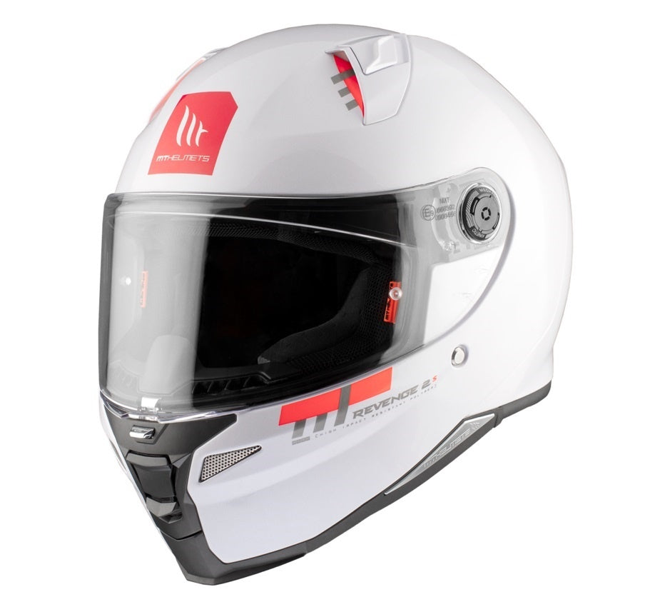 Casca integrala MT Revenge 2 S A0 alb lucios - omologare noua ECE 22.06 - tip viziera: MT-V-14B