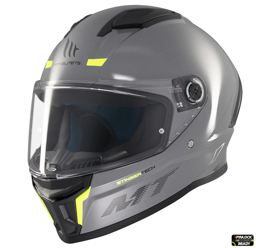Casca integrala MT Stinger 2 A12 gri lucios - tip viziera: MT-V-28B