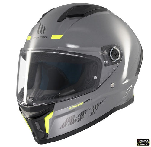 Casca integrala MT Stinger 2 A12 gri lucios - tip viziera: MT-V-28B