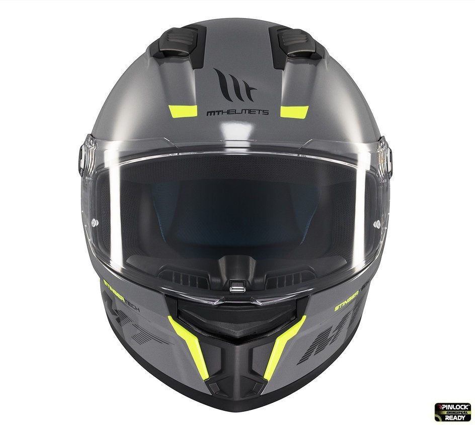 Casca integrala MT Stinger 2 A12 gri lucios - tip viziera: MT-V-28B