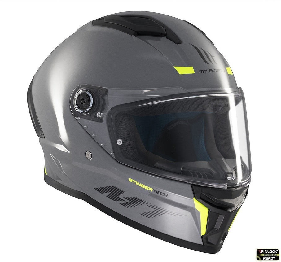 Casca integrala MT Stinger 2 A12 gri lucios - tip viziera: MT-V-28B