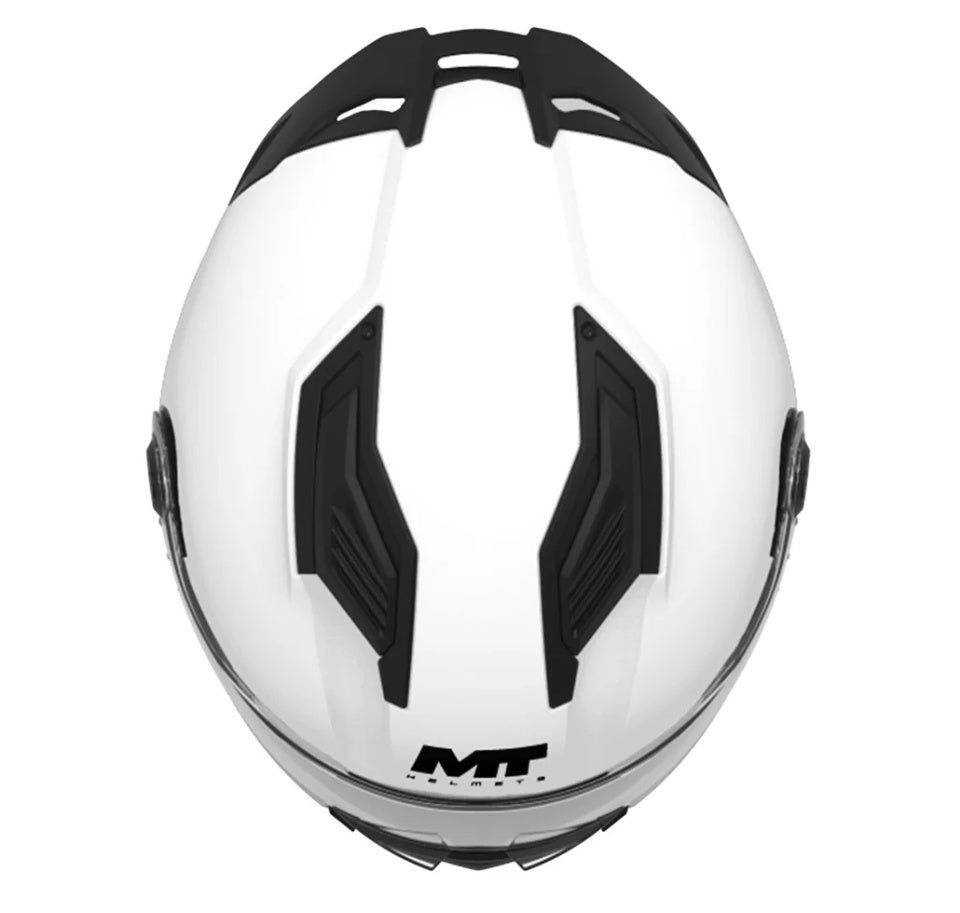 Casca integrala MT Stinger 2 Kids Pure A0 alb lucios - tip viziera: MT-V-28B - casca de copii