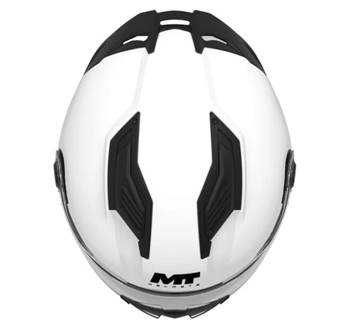 Casca integrala MT Stinger 2 Kids Pure A0 alb lucios - tip viziera: MT-V-28B - casca de copii
