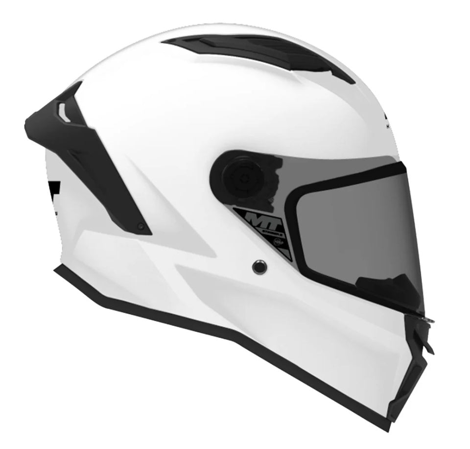 Casca integrala MT Stinger 2 Kids Pure A0 alb lucios - tip viziera: MT-V-28B - casca de copii