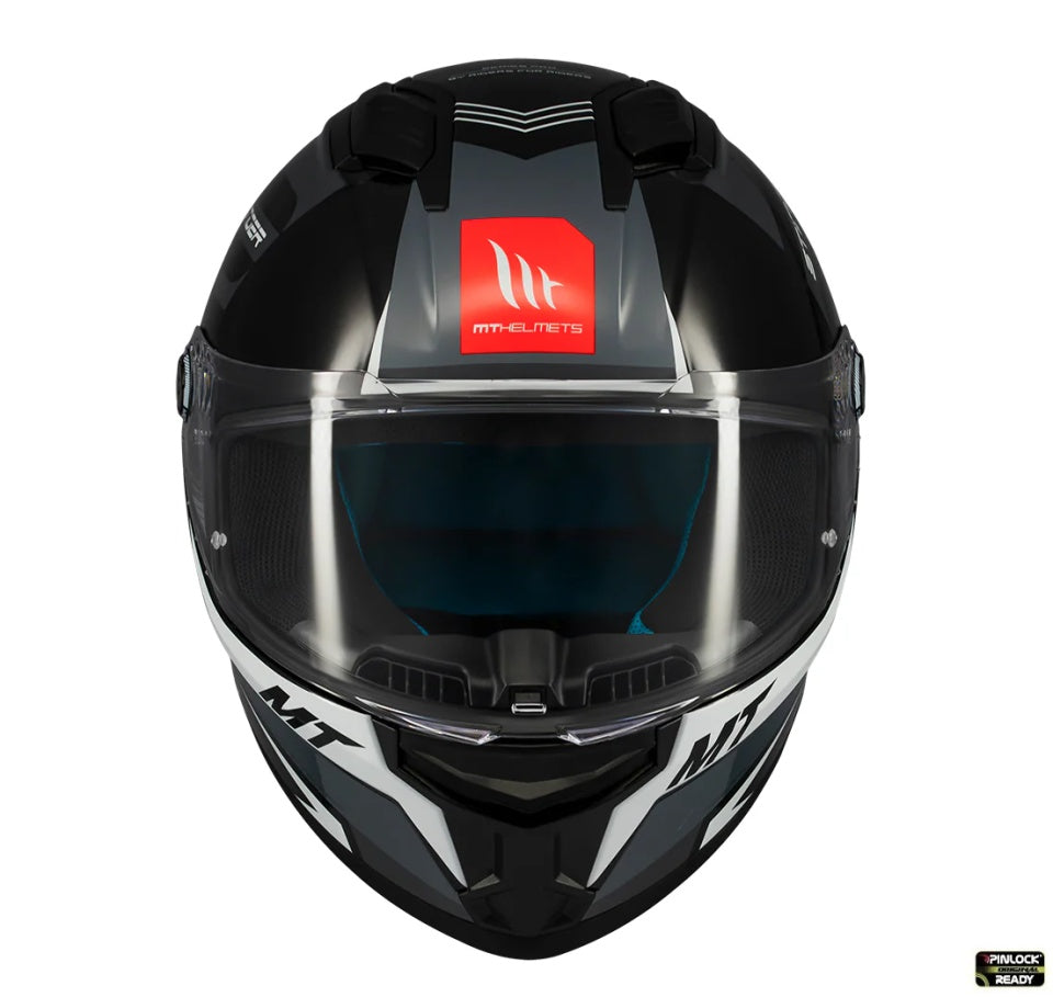 Casca integrala MT Stinger 2 Tron B12 negru/gri lucios - tip viziera: MT-V-28B
