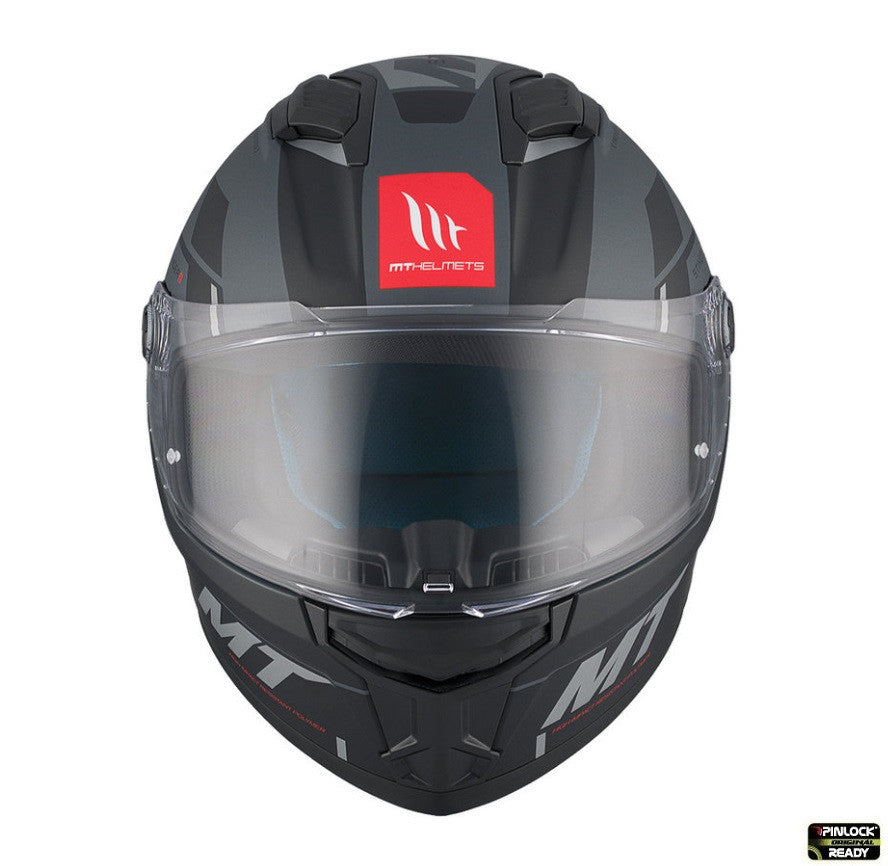 Casca integrala MT Stinger 2 Zivze C2 negru/gri mat - tip viziera: MT-V-28B