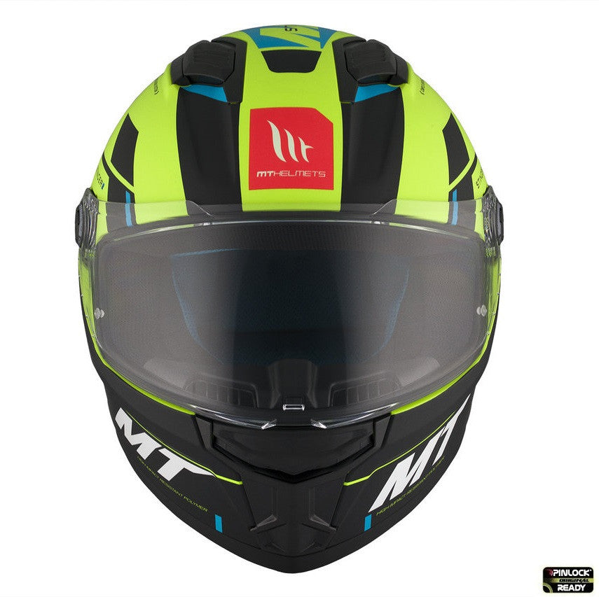Casca integrala MT Stinger 2 Zivze C3 galben fluor mat - tip viziera: MT-V-28B