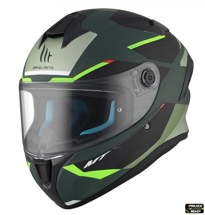 Casca integrala MT Targo S Kay C6 verde mat - omologare noua ECE 22.06 - tip viziera: MT-V-14B