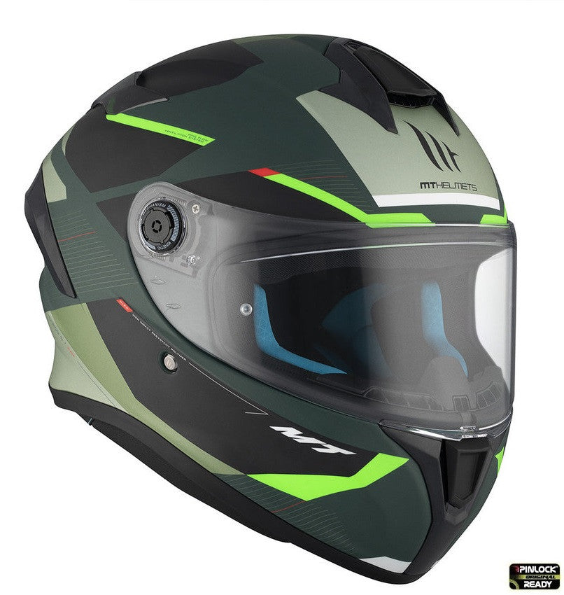 Casca integrala MT Targo S Kay C6 verde mat - omologare noua ECE 22.06 - tip viziera: MT-V-14B