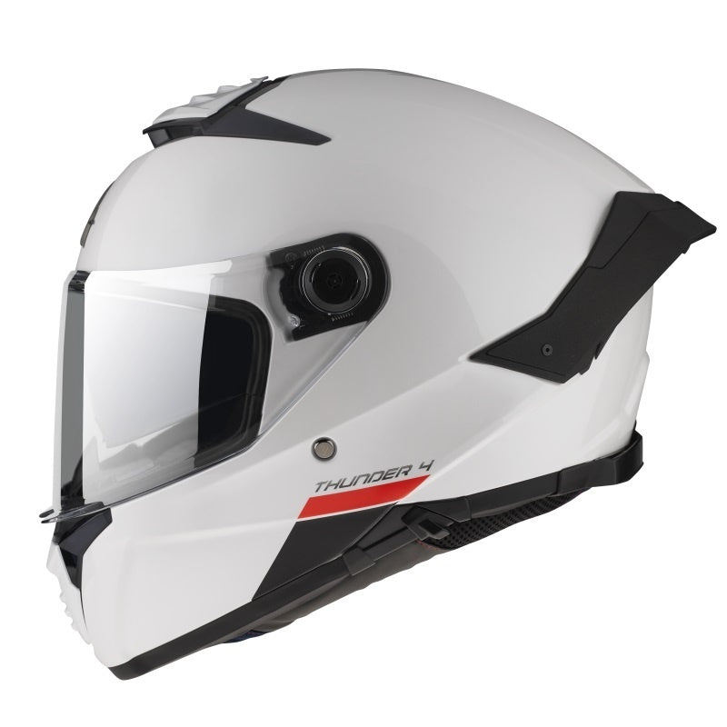 Casca integrala MT Thunder 4 SV A0 alb lucios (ochelari soare integrati) - tip viziera MT-V-28B