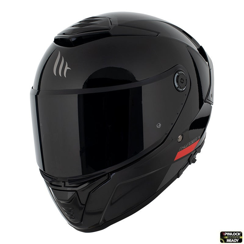 Casca integrala MT Thunder 4 SV A1 negru lucios (ochelari soare integrati) - tip viziera MT-V-28B