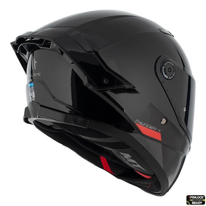 Casca integrala MT Thunder 4 SV A1 negru lucios (ochelari soare integrati) - tip viziera MT-V-28B
