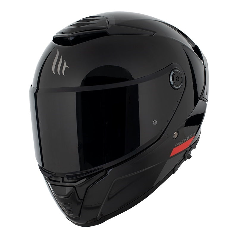 Casca integrala MT Thunder 4 SV A1 negru lucios (ochelari soare integrati) - tip viziera MT-V-28B