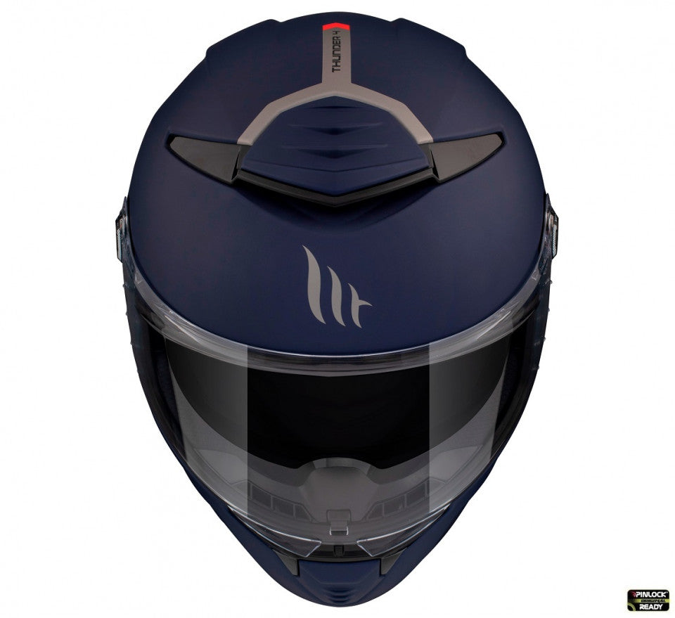 Casca integrala MT Thunder 4 SV A7 albastru mat (ochelari soare integrati) - tip viziera MT-V-28B