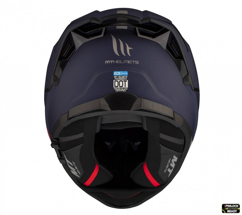 Casca integrala MT Thunder 4 SV A7 albastru mat (ochelari soare integrati) - tip viziera MT-V-28B
