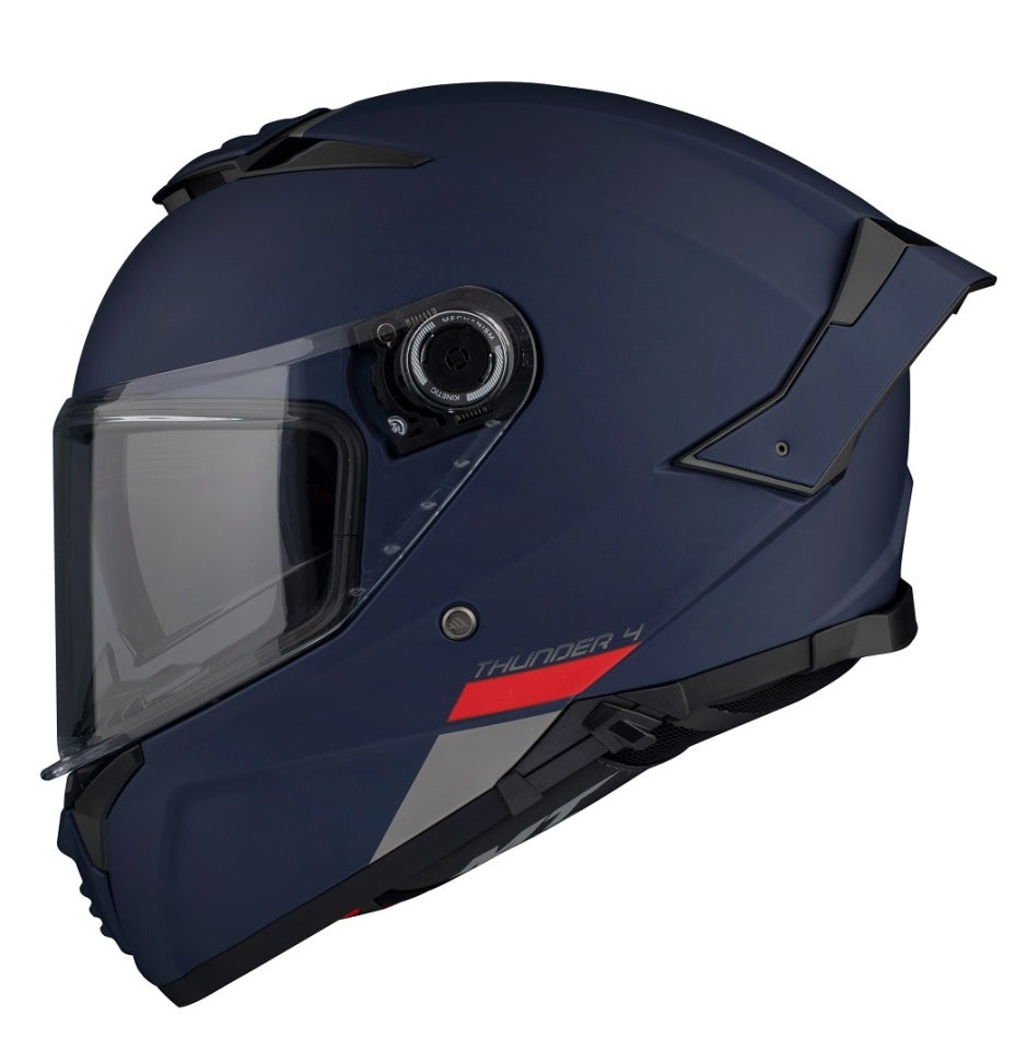 Casca integrala MT Thunder 4 SV A7 albastru mat (ochelari soare integrati) - tip viziera MT-V-28B