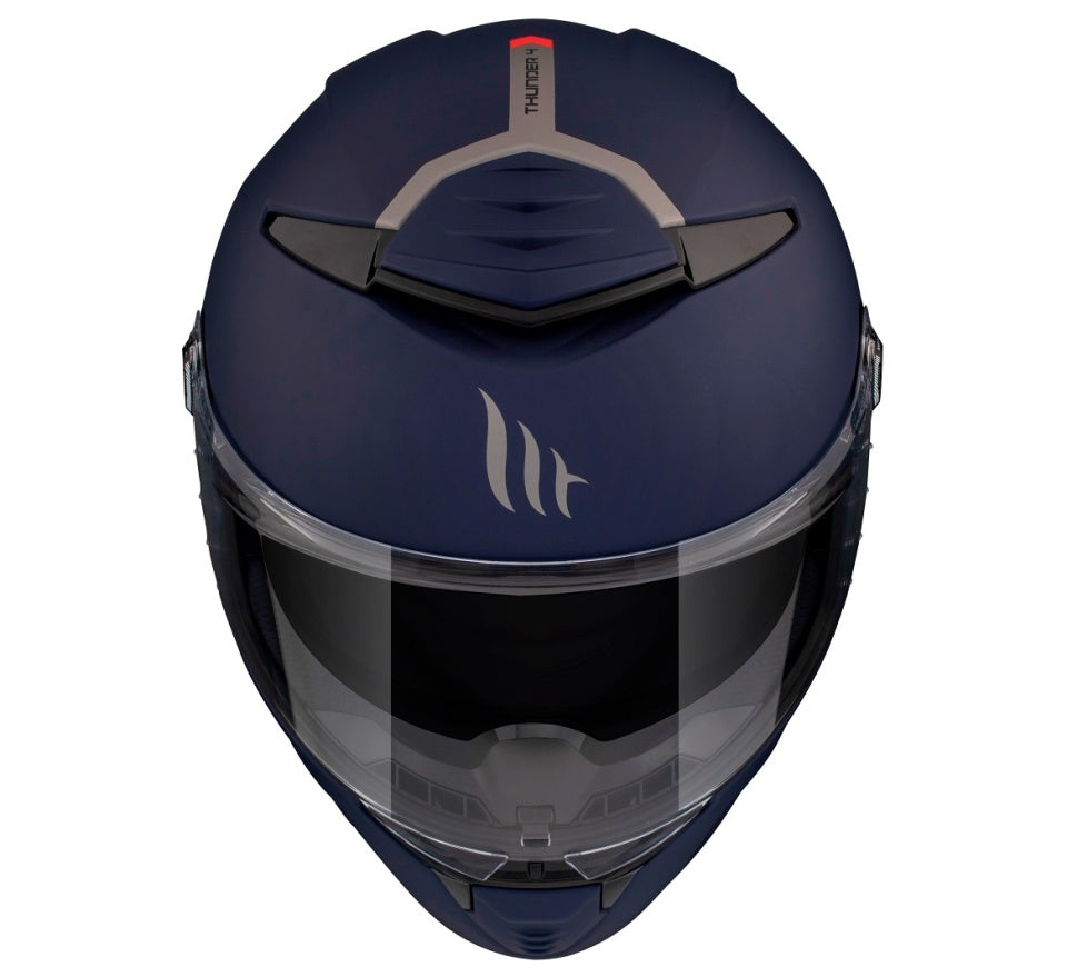 Casca integrala MT Thunder 4 SV A7 albastru mat (ochelari soare integrati) - tip viziera MT-V-28B