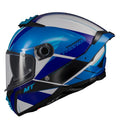Casca integrala MT Thunder 4 SV Freeway A17 albastru lucios (ochelari soare integrati) - tip viziera: MT-V-28B