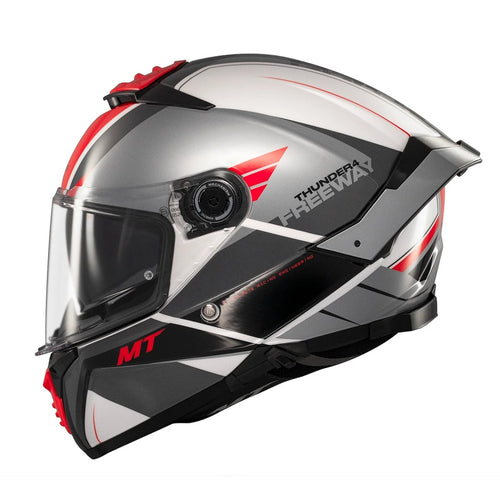 Casca integrala MT Thunder 4 SV Freeway A5 gri lucios (ochelari soare integrati) - tip viziera: MT-V-28B