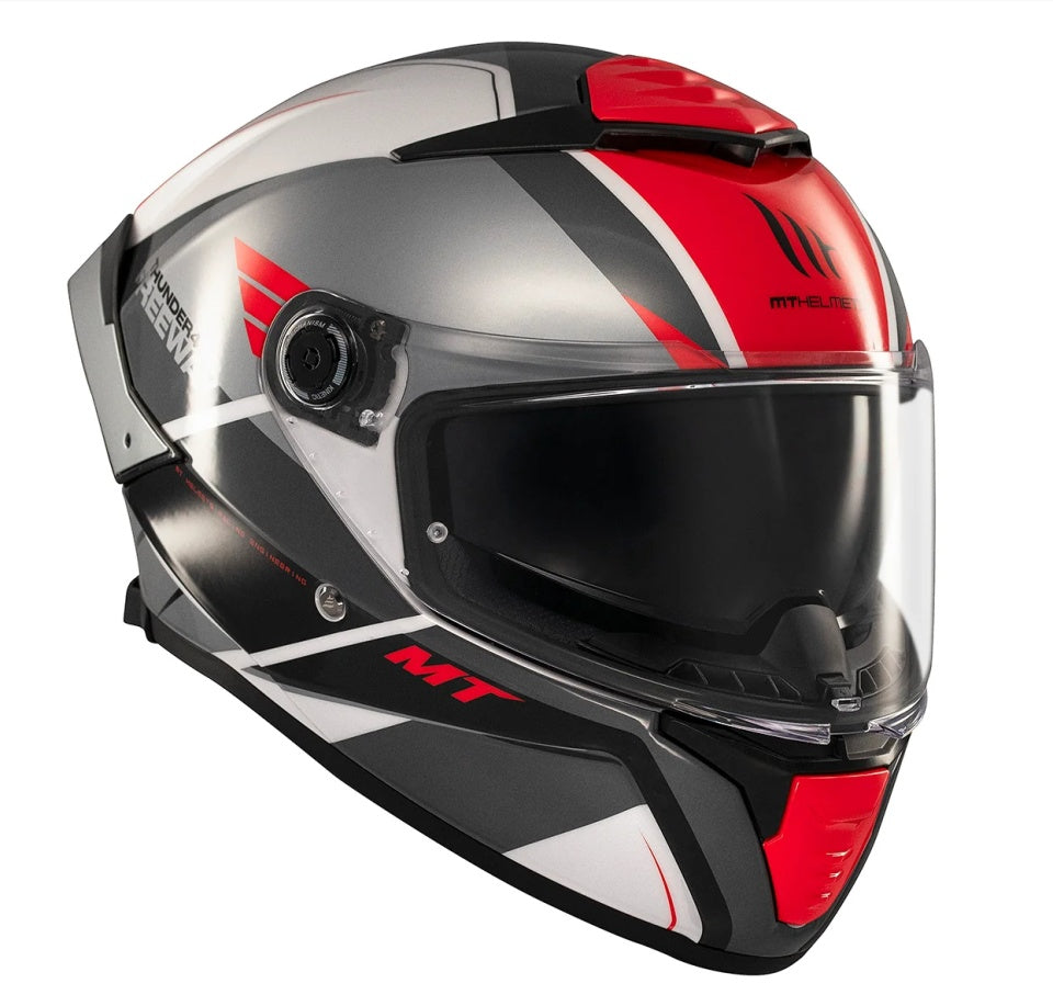 Casca integrala MT Thunder 4 SV Freeway A5 gri lucios (ochelari soare integrati) - tip viziera: MT-V-28B
