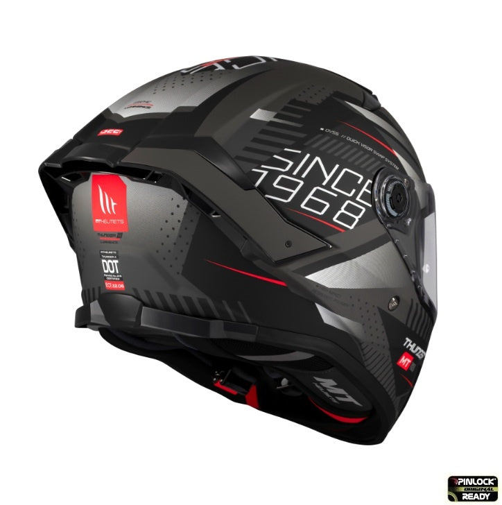 Casca integrala MT Thunder 4 SV Luminence D1 negru/gri mat (ochelari soare integrati) - tip viziera: MT-V-28B