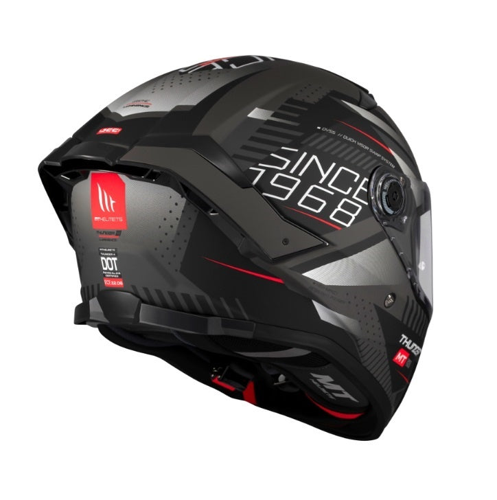 Casca integrala MT Thunder 4 SV Luminence D1 negru/gri mat (ochelari soare integrati) - tip viziera: MT-V-28B