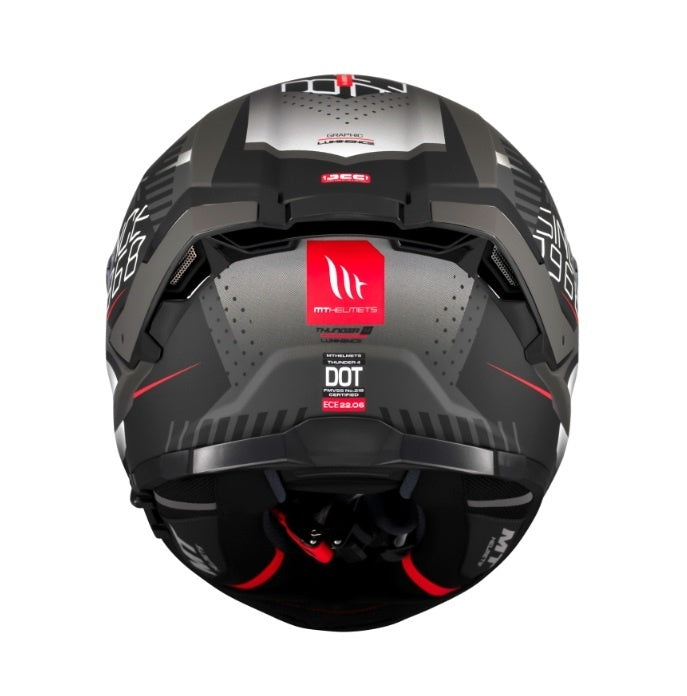 Casca integrala MT Thunder 4 SV Luminence D1 negru/gri mat (ochelari soare integrati) - tip viziera: MT-V-28B