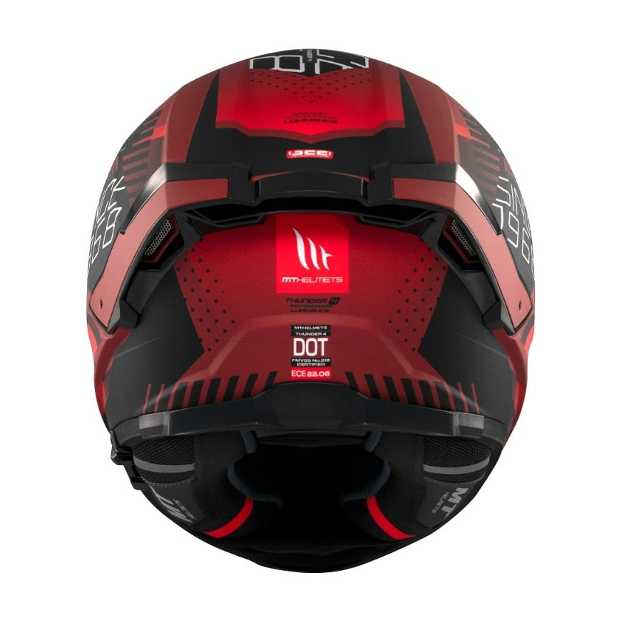 Casca integrala MT Thunder 4 SV Luminence D5 rosu mat (ochelari soare integrati) - tip viziera: MT-V-28B